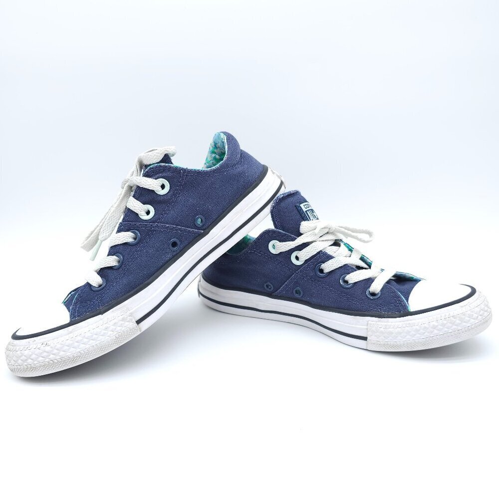 Converse All Star Low Top Sneakers Women US 6 Blue Canvas Lace Up Shoes - Picture 3 of 16